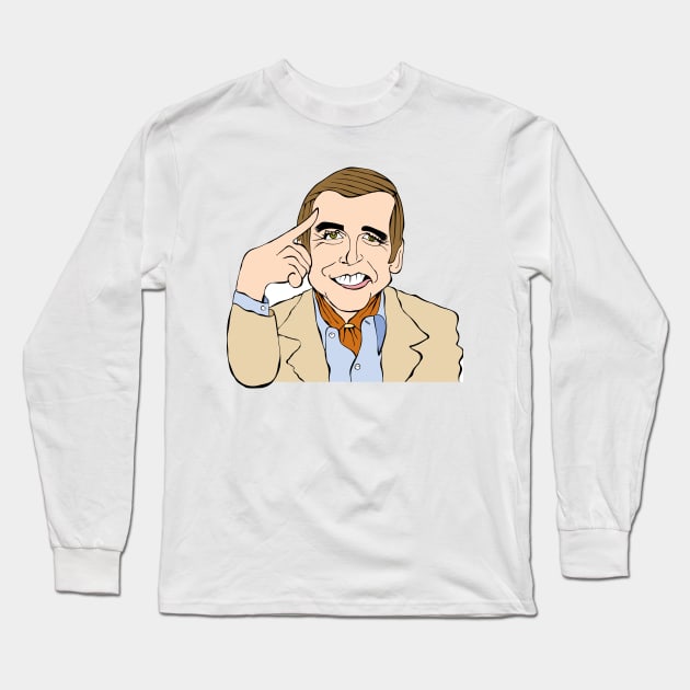 HOLLYWOOD SQUARES PAUL LYNDE FAN ART Long Sleeve T-Shirt by cartoonistguy